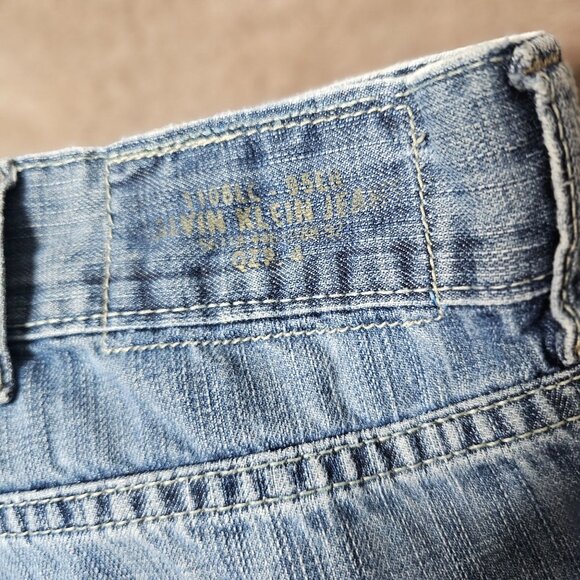 Calvin Klein Jeans Pants Straight Fit Size 40/32 Light Wash Denim Blue Jean - Picture 3 of 13